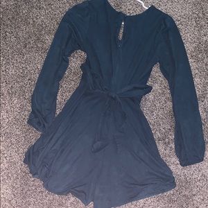 Dark teal long sleeve suede romper!!